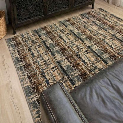 Karastan - Expressions by Scott Living Kaleidoscopic Denim 5 3in x 7 10in Area Rug - 91675-50128-063094-SG veiw 4