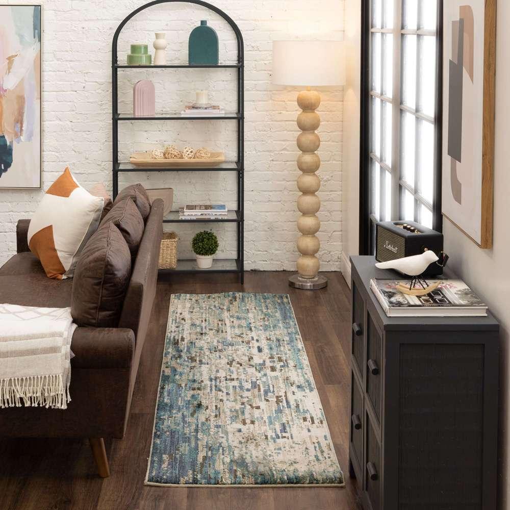 Karastan - Expressions by Scott Living Precipice Lagoon 2 4in x 7 10in Area Rug - 91676-50137-028094-SG veiw 5