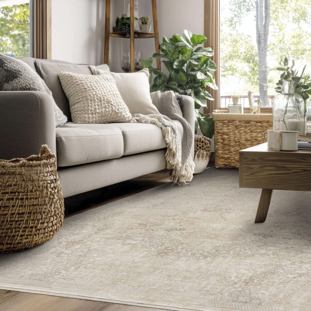 Karastan - Grinstead Flaxen Beige 5' 3" x 7' 10" Area Rug - R1405 1046 063094 IR view 8