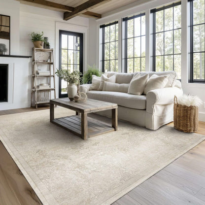 Karastan - Grinstead Flaxen Beige 5' 3" x 7' 10" Area Rug - R1405 1046 063094 IR view 9