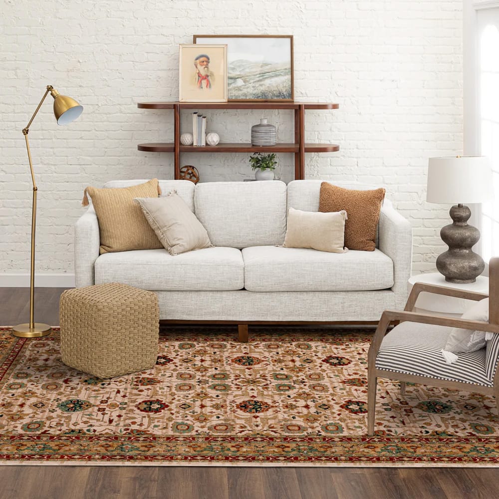 Karastan - Keralam Cream 9' 6" x 12' 11" Area Rug - 90936 70038 114155 IR view 9