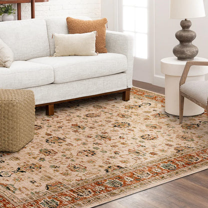 Karastan - Koyna Cream 5' 3" x 7' 10" Area Rug - 91199 70033 063094 IR view 8
