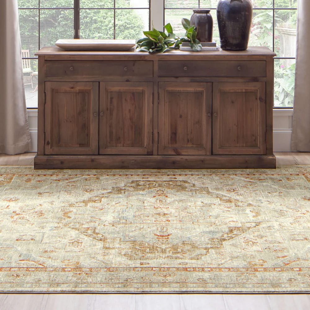 Karastan - Kumra Cream 7' 10" x 10' 3" Area Rug - RG848 741 094123 IR view 9