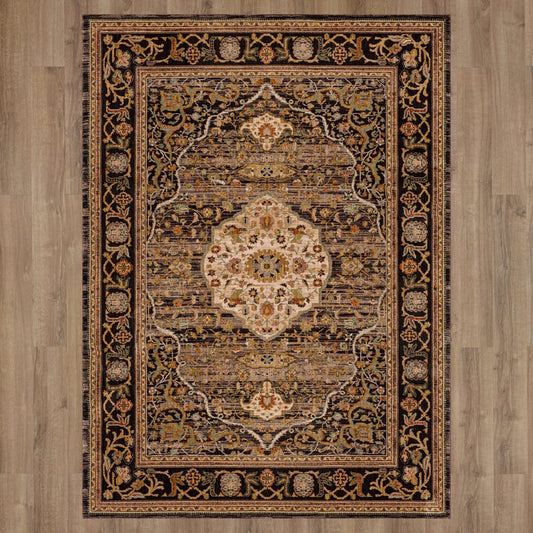 Karastan - Petra Charcoal 5' 3" x 7' 10" Area Rug - 90661 09097 063094 IR view 2