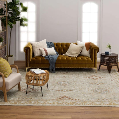 Karastan - Ravenglass Cream 5' x 7' 6" Area Rug - R1258 238 060090 IP view 9
