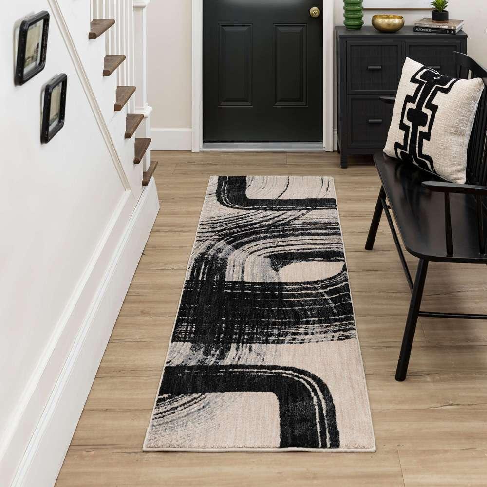 Karastan - Rendition by Stacy Garcia Home Orion Obsidian 2 4in x 7 10in Area Rug - 92607-90166-028094-IS veiw 5