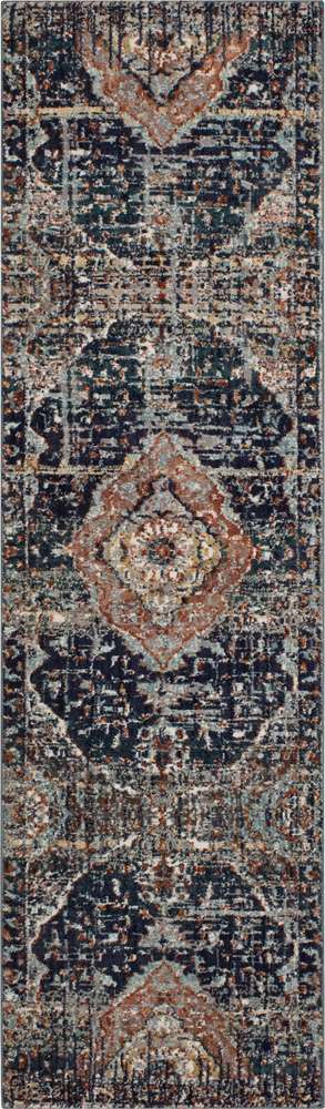 Karastan - Soiree Solace Indigo 2 4in x 7 10in Area Rug - 91965-50102-028094-IP veiw 1