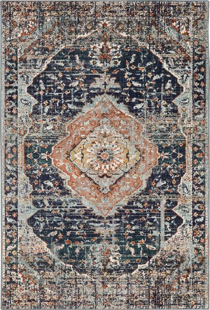 Karastan - Soiree Solace Indigo 5 3in x 7 10in Area Rug - 91965-50102-063094-IP veiw 1
