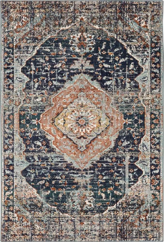 Karastan - Soiree Solace Indigo 5 3in x 7 10in Area Rug - 91965-50102-063094-IP veiw 1