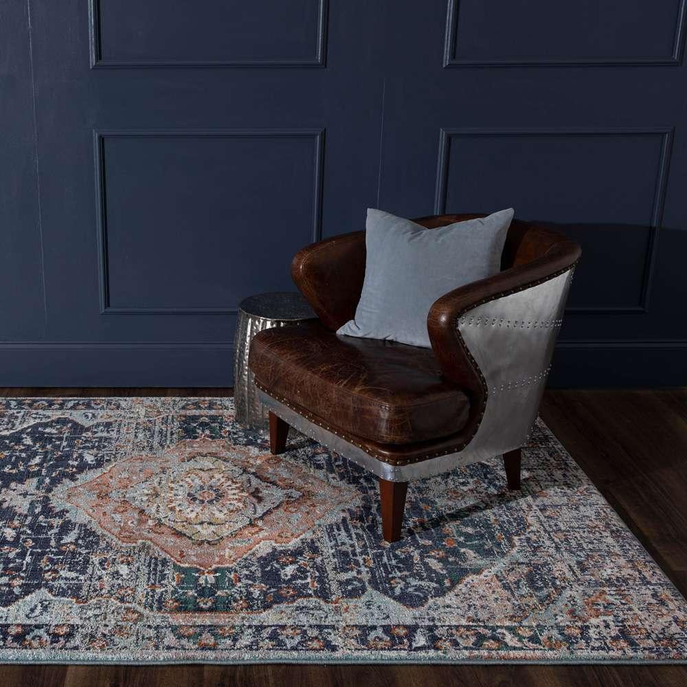 Karastan - Soiree Solace Indigo 5 3in x 7 10in Area Rug - 91965-50102-063094-IP veiw 5