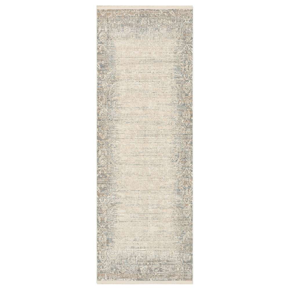 Karastan - Solitude Mandawa Cream Dark Grey 2 7in x 7 3in Area Rug - R1039-9943-031087-IP veiw 1