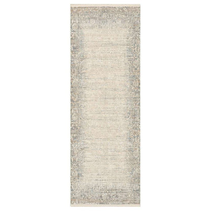 Karastan - Solitude Mandawa Cream Dark Grey 2 7in x 7 3in Area Rug - R1039-9943-031087-IP veiw 1