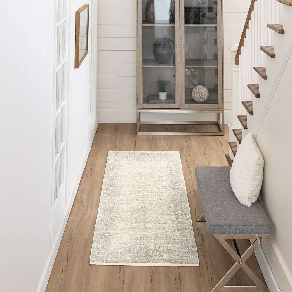 Karastan - Solitude Mandawa Cream Dark Grey 2 7in x 7 3in Area Rug - R1039-9943-031087-IP veiw 3