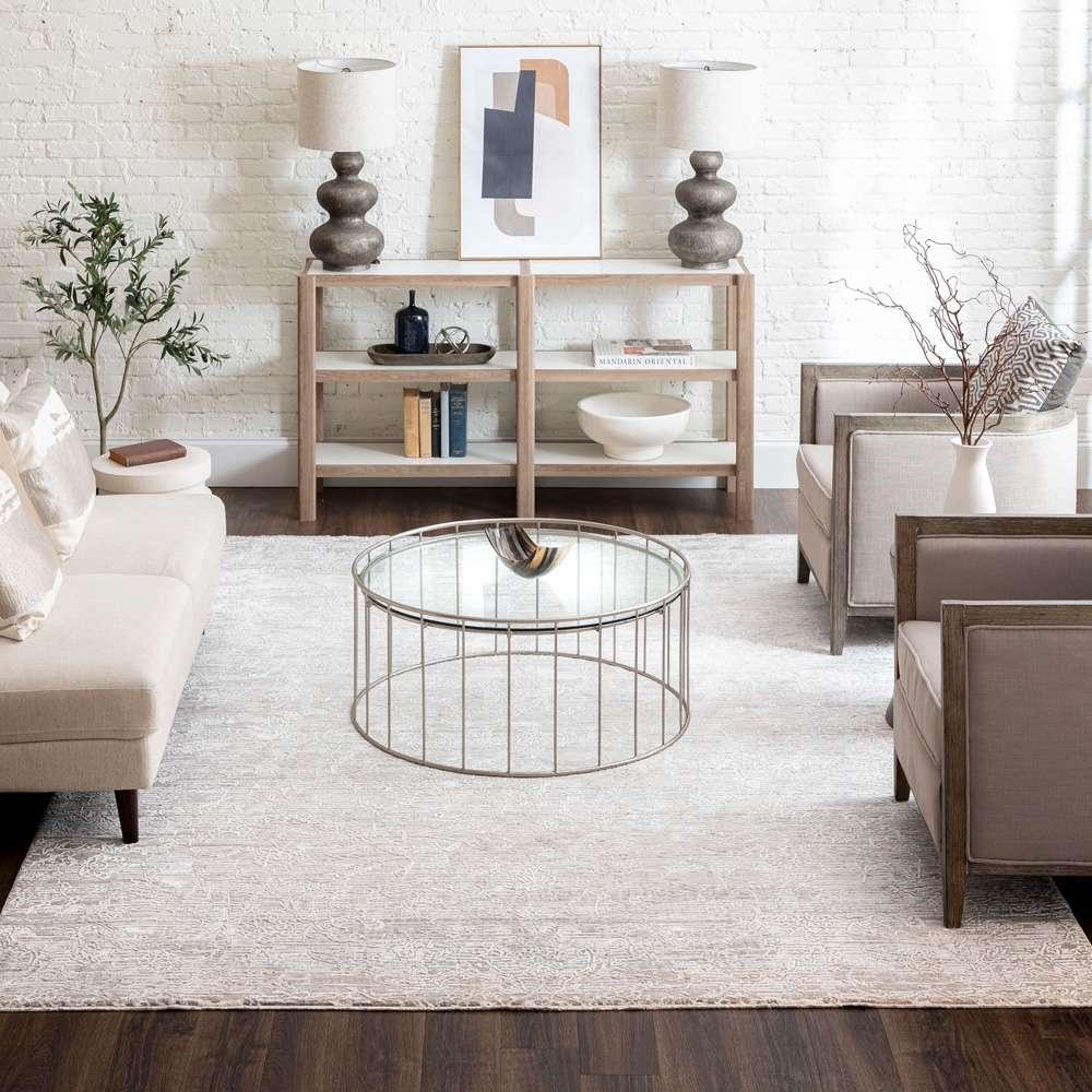 Karastan - Solitude Mandawa Cream Dark Grey 7 10in x 10 Area Rug - R1039-9943-094120-IP veiw 3