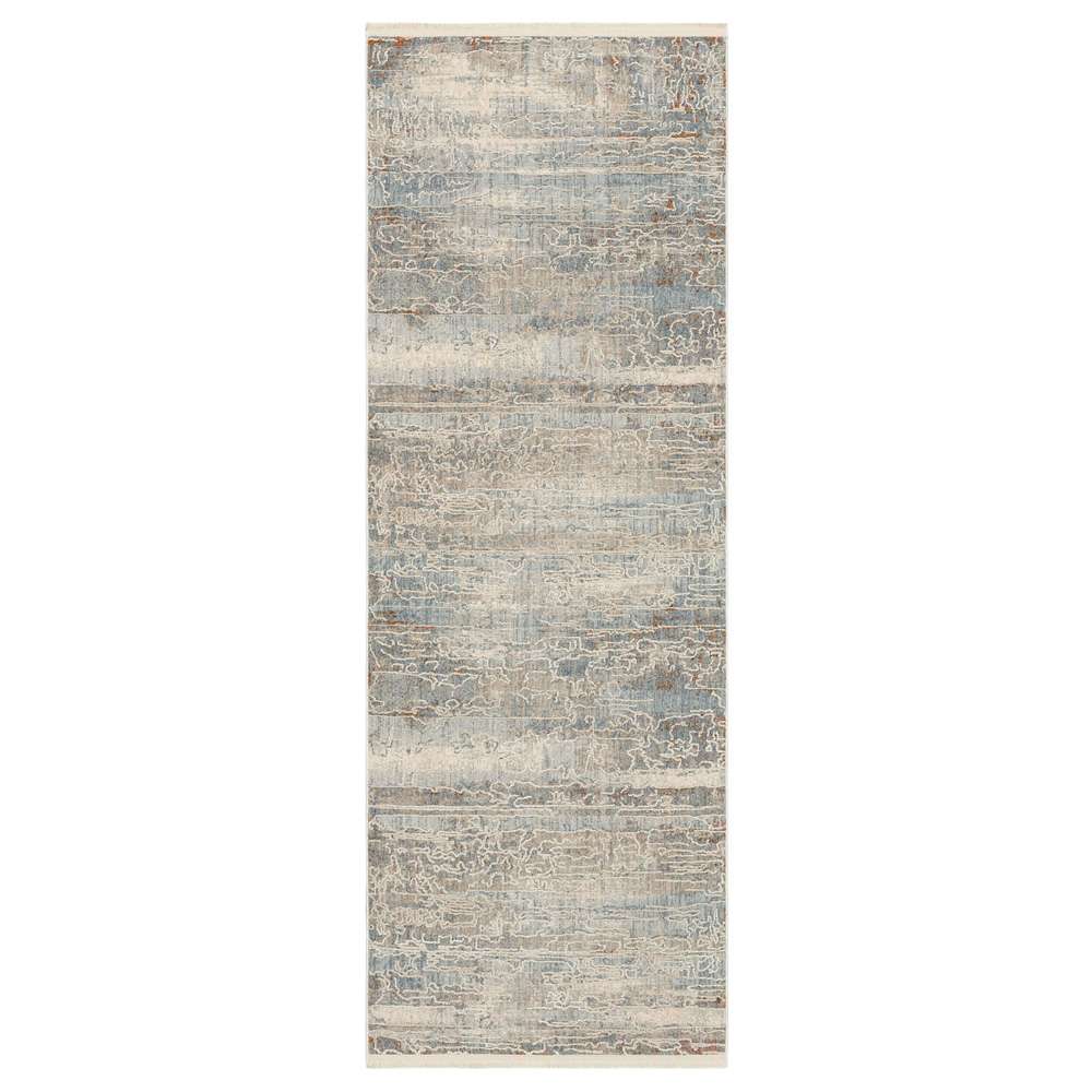 Karastan - Solitude Silk Road Cream Dark Grey 2 7in x 7 3in Area Rug - R1040-9601-031087-IP veiw 1