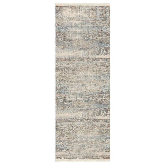 Karastan - Solitude Silk Road Cream Dark Grey 2 7in x 7 3in Area Rug - R1040-9601-031087-IP veiw 1