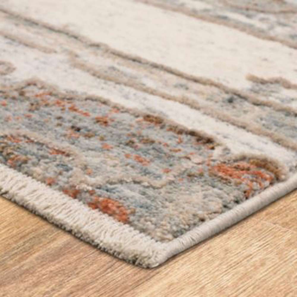 Karastan - Solitude Silk Road Cream Dark Grey 2 7in x 7 3in Area Rug - R1040-9601-031087-IP veiw 2