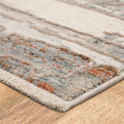 Karastan - Solitude Silk Road Cream Dark Grey 2 7in x 7 3in Area Rug - R1040-9601-031087-IP veiw 2