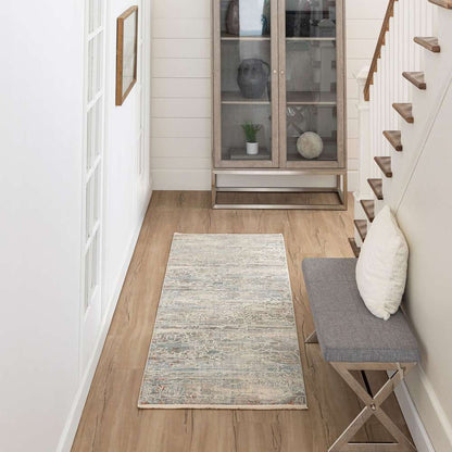 Karastan - Solitude Silk Road Cream Dark Grey 2 7in x 7 3in Area Rug - R1040-9601-031087-IP veiw 3