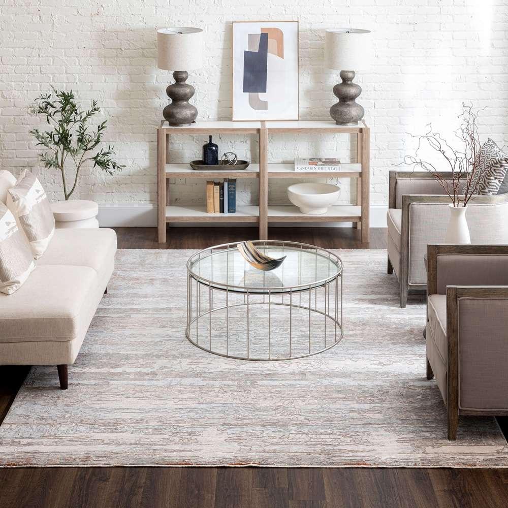 Karastan - Solitude Silk Road Cream Dark Grey 7 10in x 10 Area Rug - R1040-9601-094120-IP veiw 3