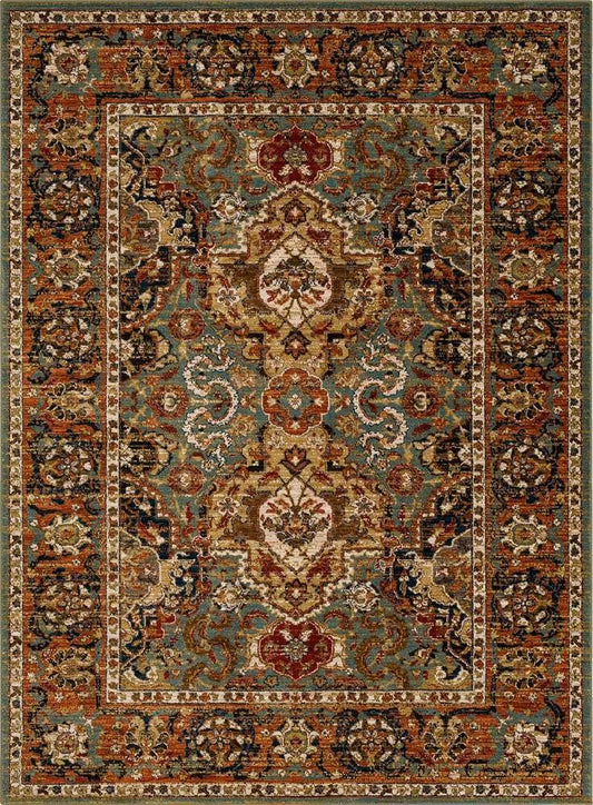 Karastan - Spice Market Dhahar Aquamarine 9 6in x 12 11in Area Rug - 90938-50123-114155-IP view 1