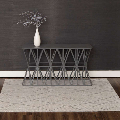 Karastan - Tangier Tribal Diamond Silver 5 x 8 Area Rug - RG187-620-060096-IP veiw 4