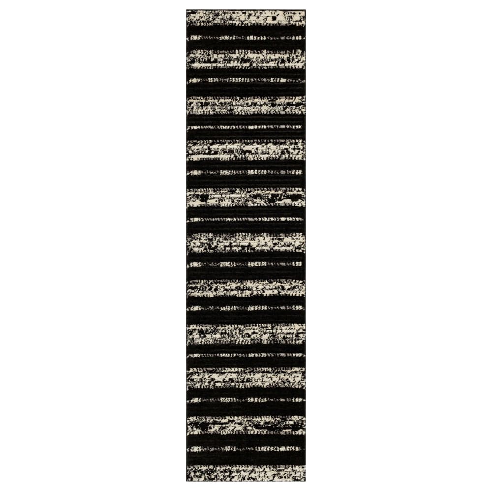 Karastan - Traverse Lanes Charcoal 2' x 8' Area Rug - R1128 649 024096 BB view 1