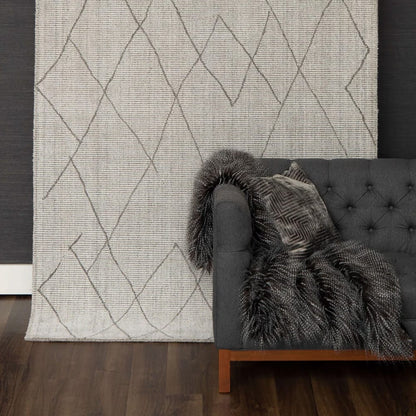 Karastan - Tribal Diamond Silver 9' x 12' Area Rug - RG187 620 108144 IP view 8