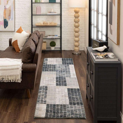 Karastan - Vanguard by Drew & Jonathan Home Resolute Frost Grey 2 4in x 7 10in Area Rug - 92359-4545-028094-DJ veiw 5