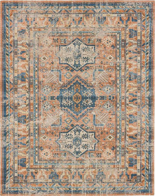Karastan - Zula Haykota Terracotta/rust Blue 2 4in x 8 Area Rug - R1178-922-028096-IP veiw 1