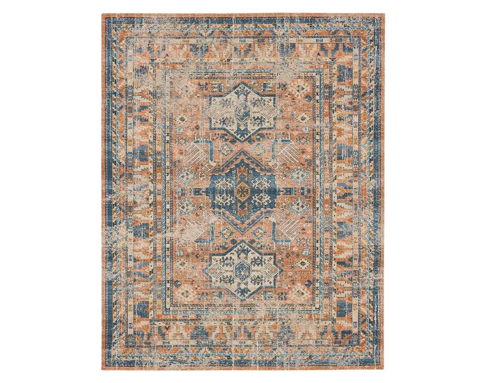 Karastan - Zula Haykota Terracotta/rust Blue 5 x 8 Area Rug - R1178-922-060096-IP veiw 1