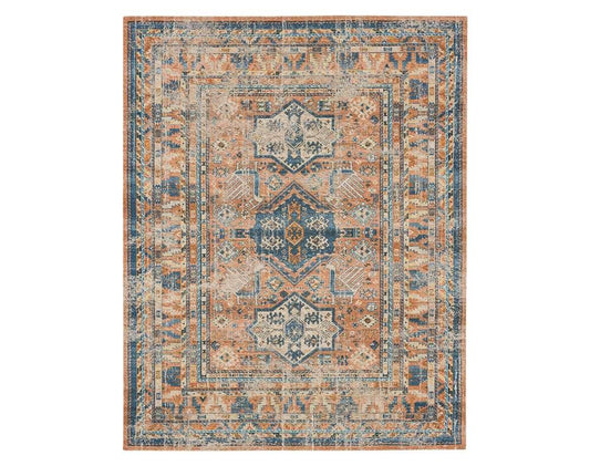 Karastan - Zula Haykota Terracotta/rust Blue 5 x 8 Area Rug - R1178-922-060096-IP veiw 1