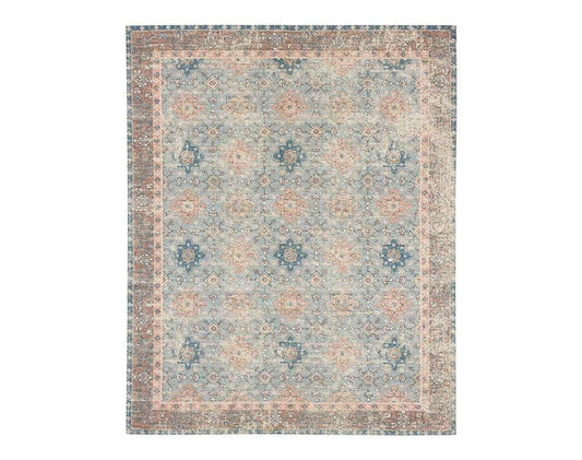 Karastan - Zula Hazega Blue/rose 5 x 8 Area Rug - R1177-530-060096-IP veiw 1