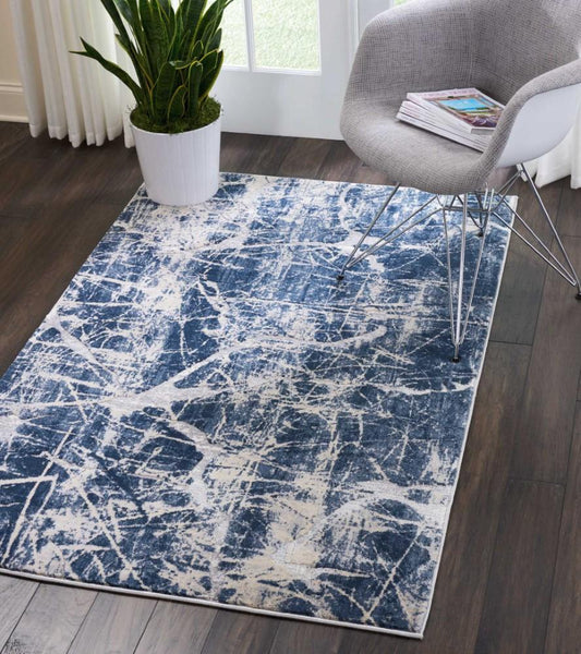 Kathy Ireland Home - Heritage KI356 Beige and Blue 311in x 511in Area Rug - KI356-99446425706_CLOSEOUT veiw 2