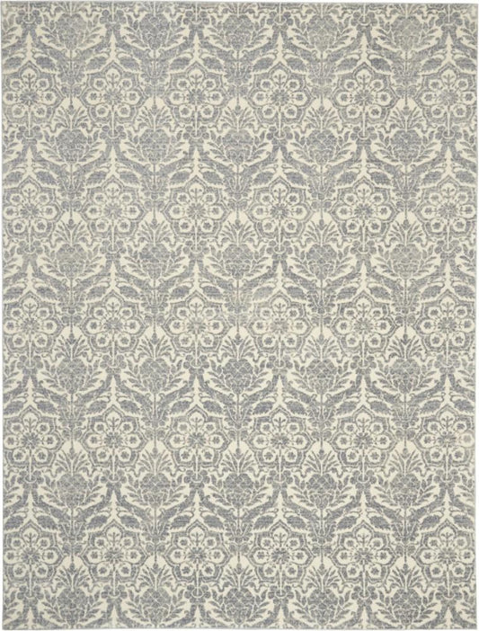 Kathy Ireland Home - Sahara KI390 Grey and Ivory 93in X 129in Oversized Rug - KI390-99446493231_CLOSEOUT veiw 1