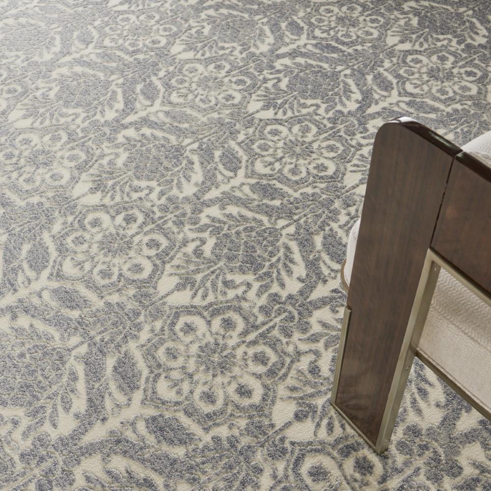 Kathy Ireland Home - Sahara KI390 Grey and Ivory 93in X 129in Oversized Rug - KI390-99446493231_CLOSEOUT veiw 3