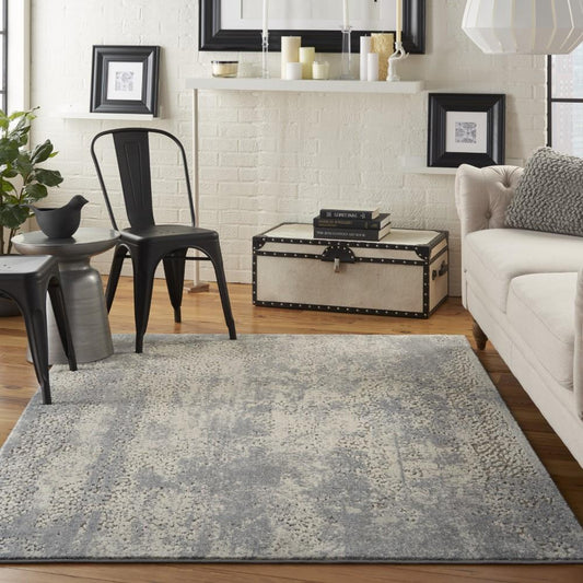 Kathy Ireland Home - Sahara KI391 Charcoal and Ivory 310in X 510in Area Rug - KI391-99446493378_CLOSEOUT veiw 2