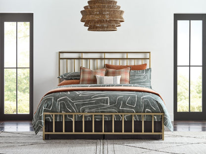 Kincaid Furniture - Acquisitions Brushed Gold Aspire Queen Metal Bed - 111-1519P view 2