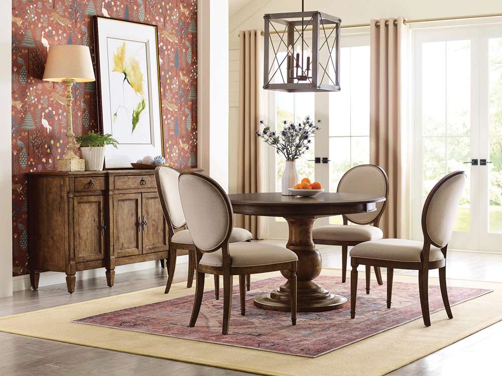 Kincaid Furniture - Ansley Whitson Round Pedestal Dining Table - Complete - 024-701P_CLOSEOUT-KC veiw 2