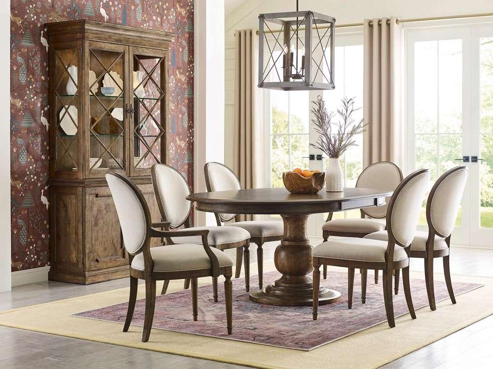 Kincaid Furniture - Ansley Whitson Round Pedestal Dining Table - Complete - 024-701P_CLOSEOUT-KC veiw 3