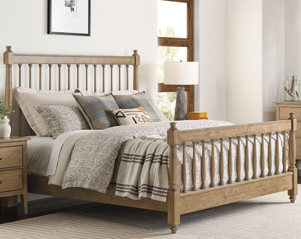 Kincaid Furniture - Arbor Oatmeal Arbor California King Spindle Panel Bed - 537-328OP view 2