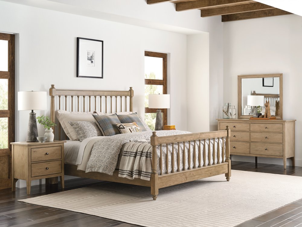 Kincaid Furniture - Arbor Oatmeal Arbor California King Spindle Panel Bed - 537-328OP view 5