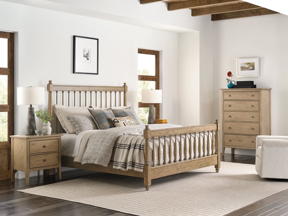 Kincaid Furniture - Arbor Oatmeal Arbor California King Spindle Panel Bed - 537-328OP view 6