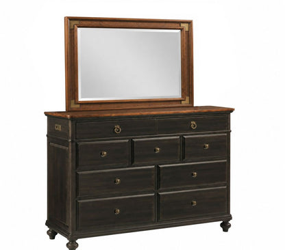Kincaid Furniture - Bridgetown Bridgetown Black And Heritage Maple Harrison Bureau With Mirror - 487-210B020 view 1