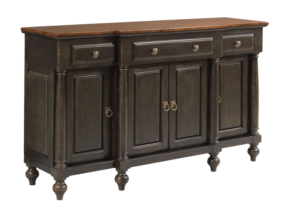 Kincaid Furniture - Bridgetown Bridgetown Black And Heritage Maple Harrison Credenza - 487-858B view 1