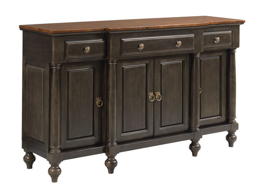 Kincaid Furniture - Bridgetown Bridgetown Black And Heritage Maple Harrison Credenza - 487-858B view 1