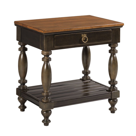 Kincaid Furniture - Bridgetown Bridgetown Black And Heritage Maple Warren Bedside Table - 487-421B view 1