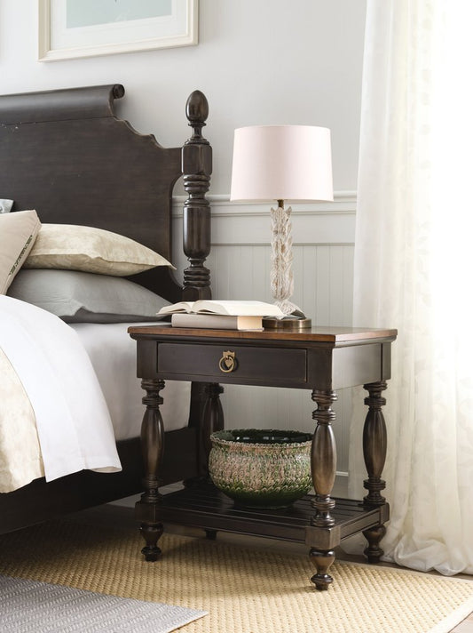 Kincaid Furniture - Bridgetown Bridgetown Black And Heritage Maple Warren Bedside Table - 487-421B view 2