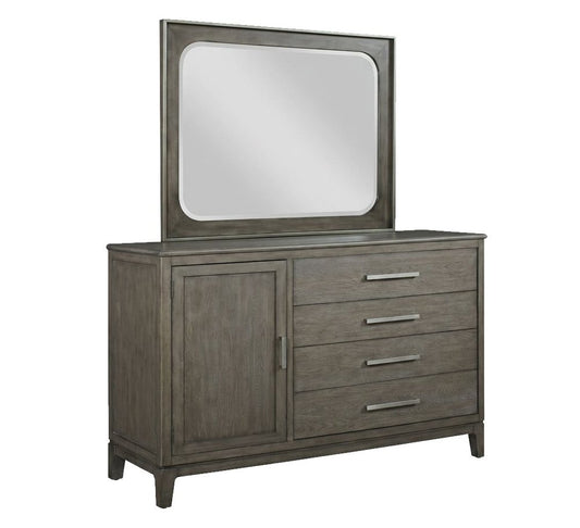Kincaid Furniture - Cascade Sable Garrison Door Bureau With Landscape Mirror - 863-250040 view 1
