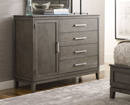 Kincaid Furniture - Cascade Sable Garrison Door Bureau With Landscape Mirror - 863-250040 view 2